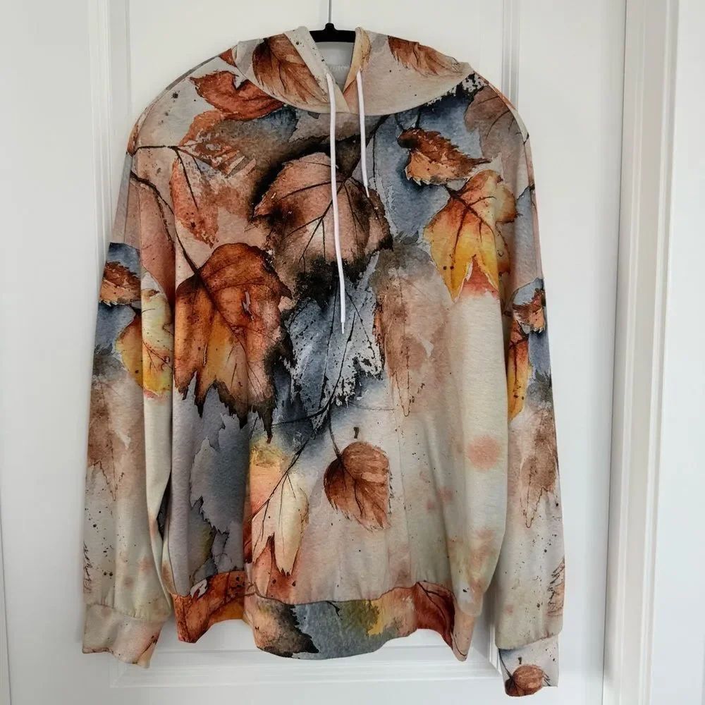 Leaf Printed Hoodie